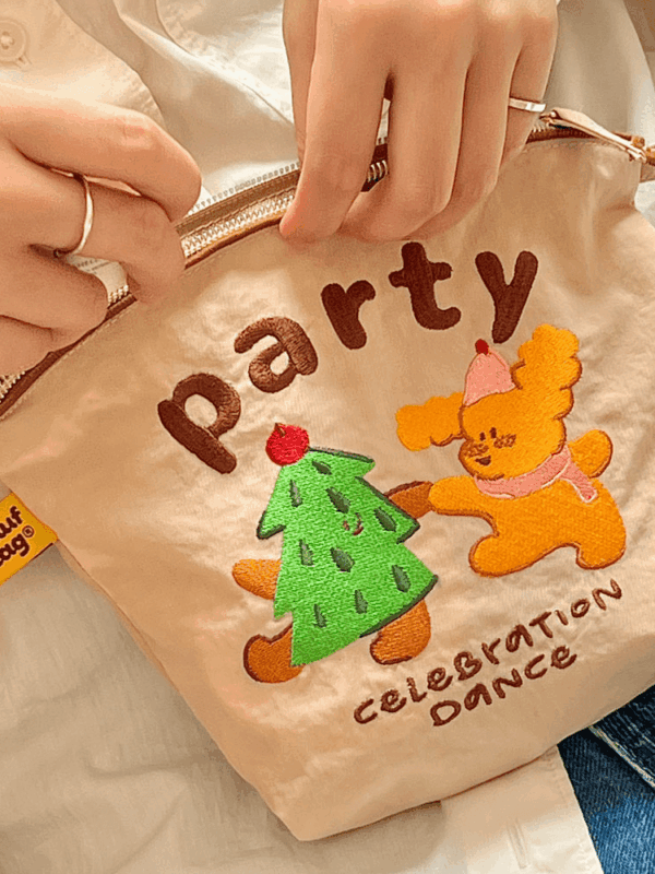 【🦴派對小狗】刺繡收納包